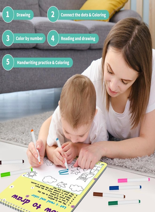 Kalysky 2Set Reusable Draw Books for Kids,How to Draw Books for Kids 3-6 6-8,Step by Step Dry Erase Activity Book - Image 2